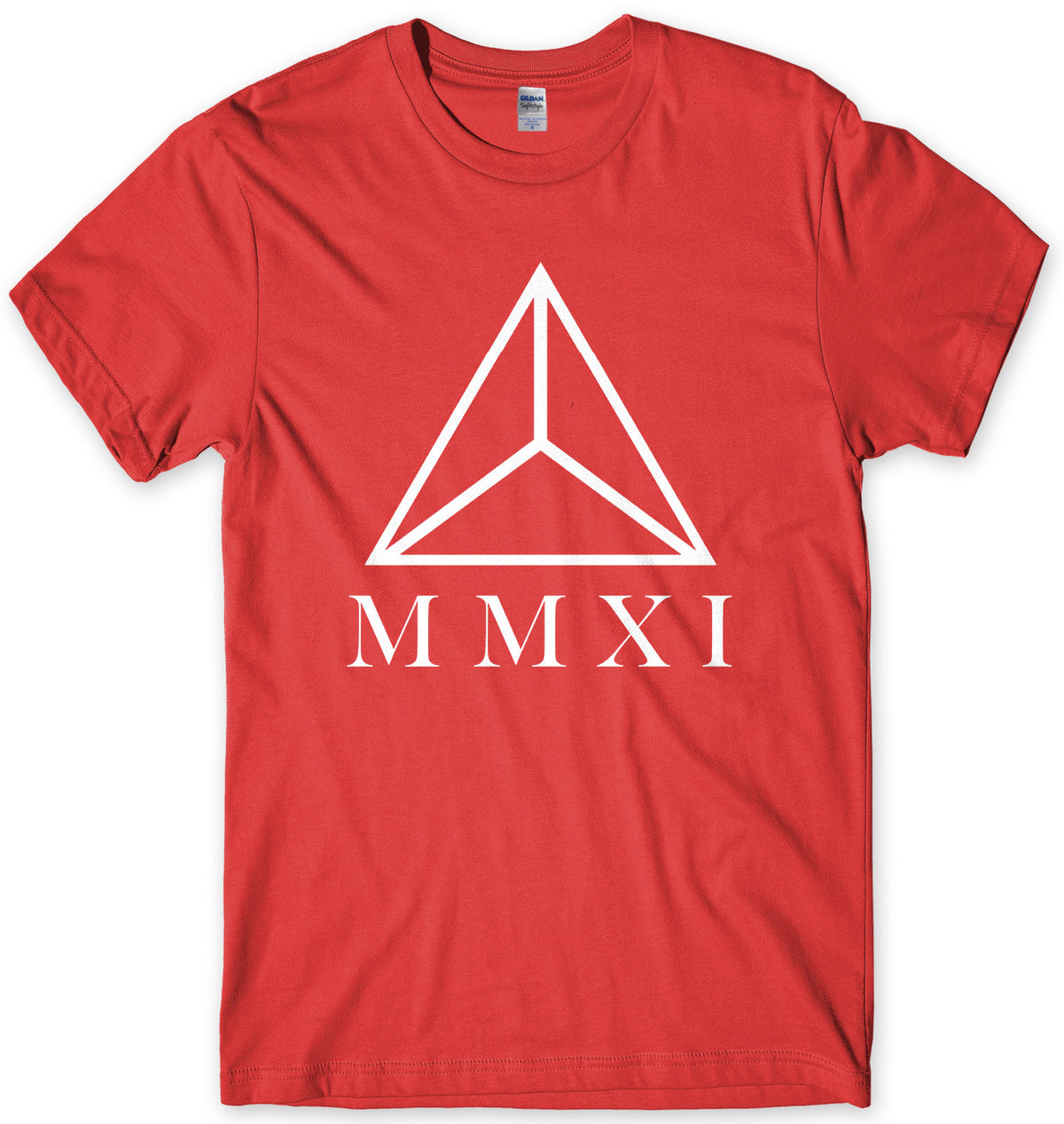 MMXI Roman Numerals Triangle Mens Unisex T-Shirt
