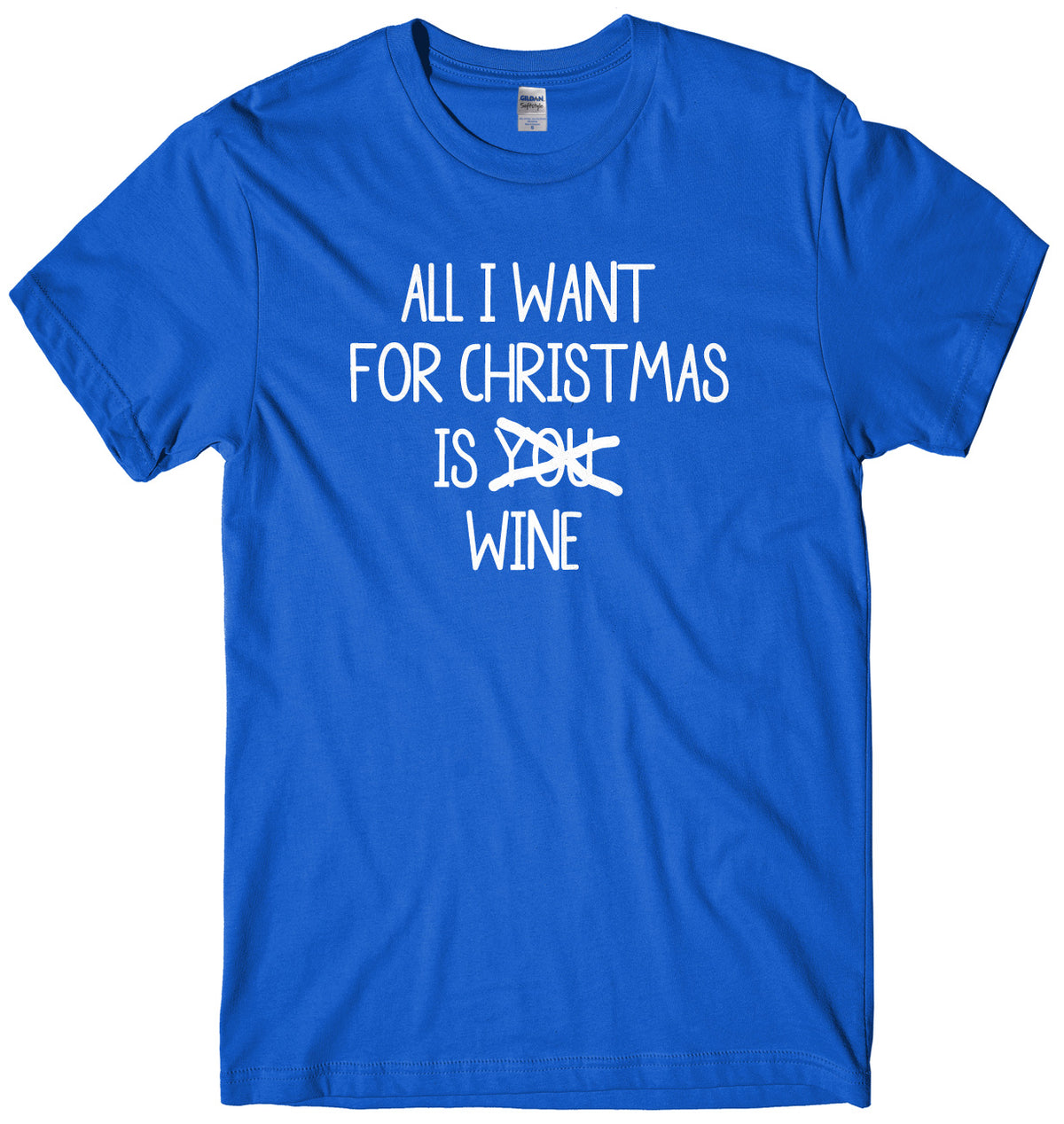 All I Want For Christmas Is Wine Mens Unisex Christmas T-Shirt