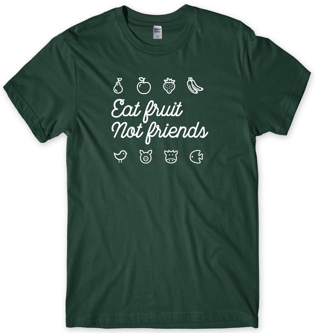 EAT FRUIT NOT FRIENDS MENS FUNNY UNISEX T-SHIRT
