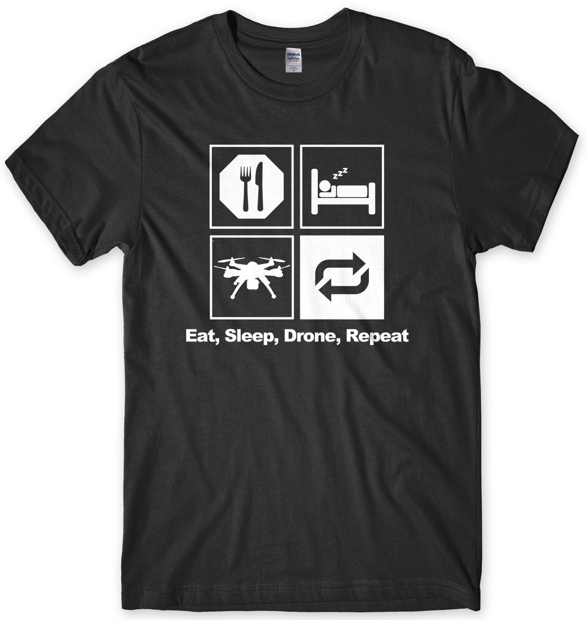 Eat Sleep Drone Repeat Man Mens Unisex T-Shirt