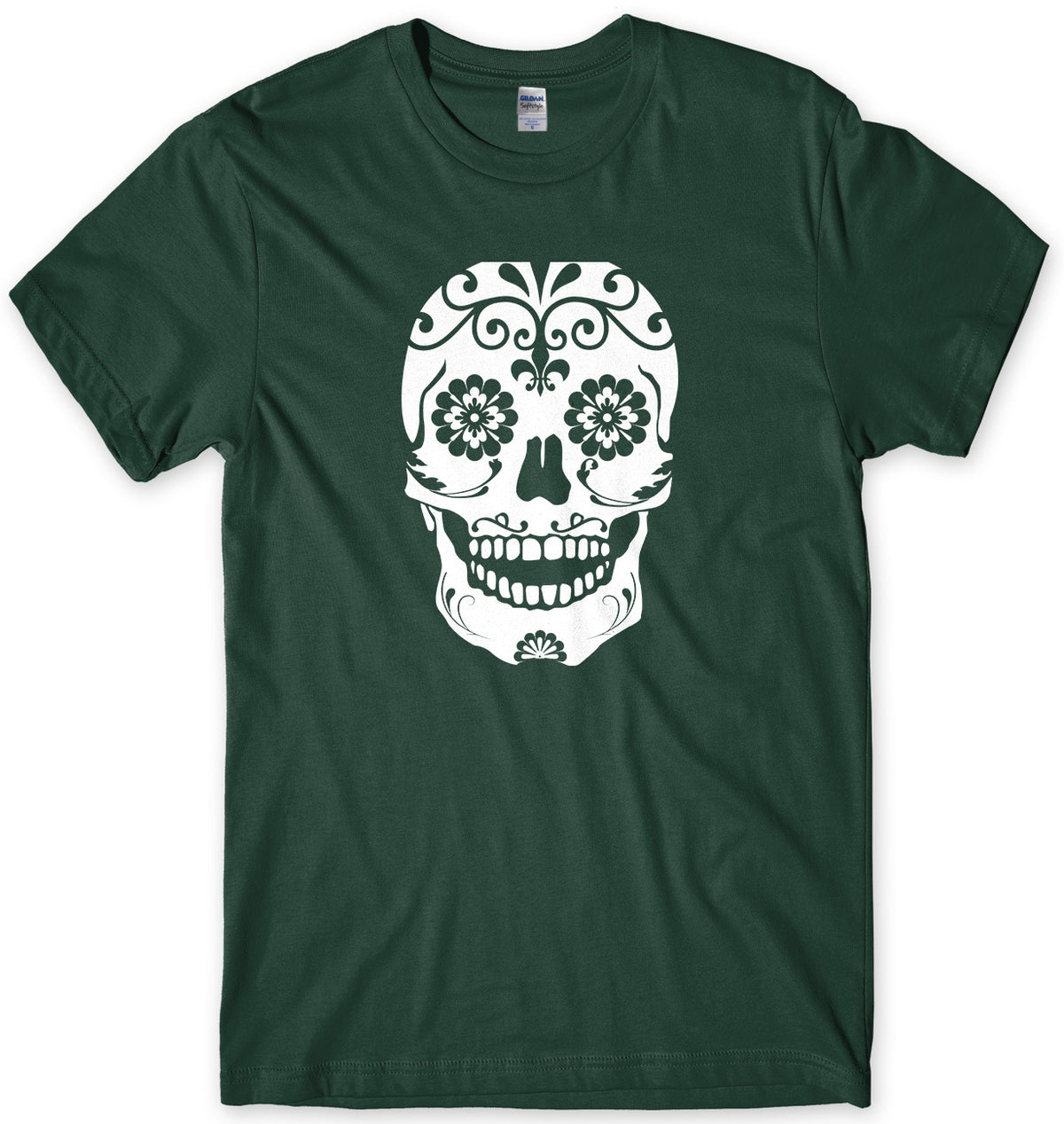 Floral Skull Mens Unisex T-Shirt