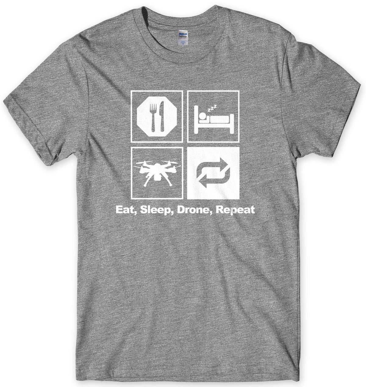 Eat Sleep Drone Repeat Man Mens Unisex T-Shirt