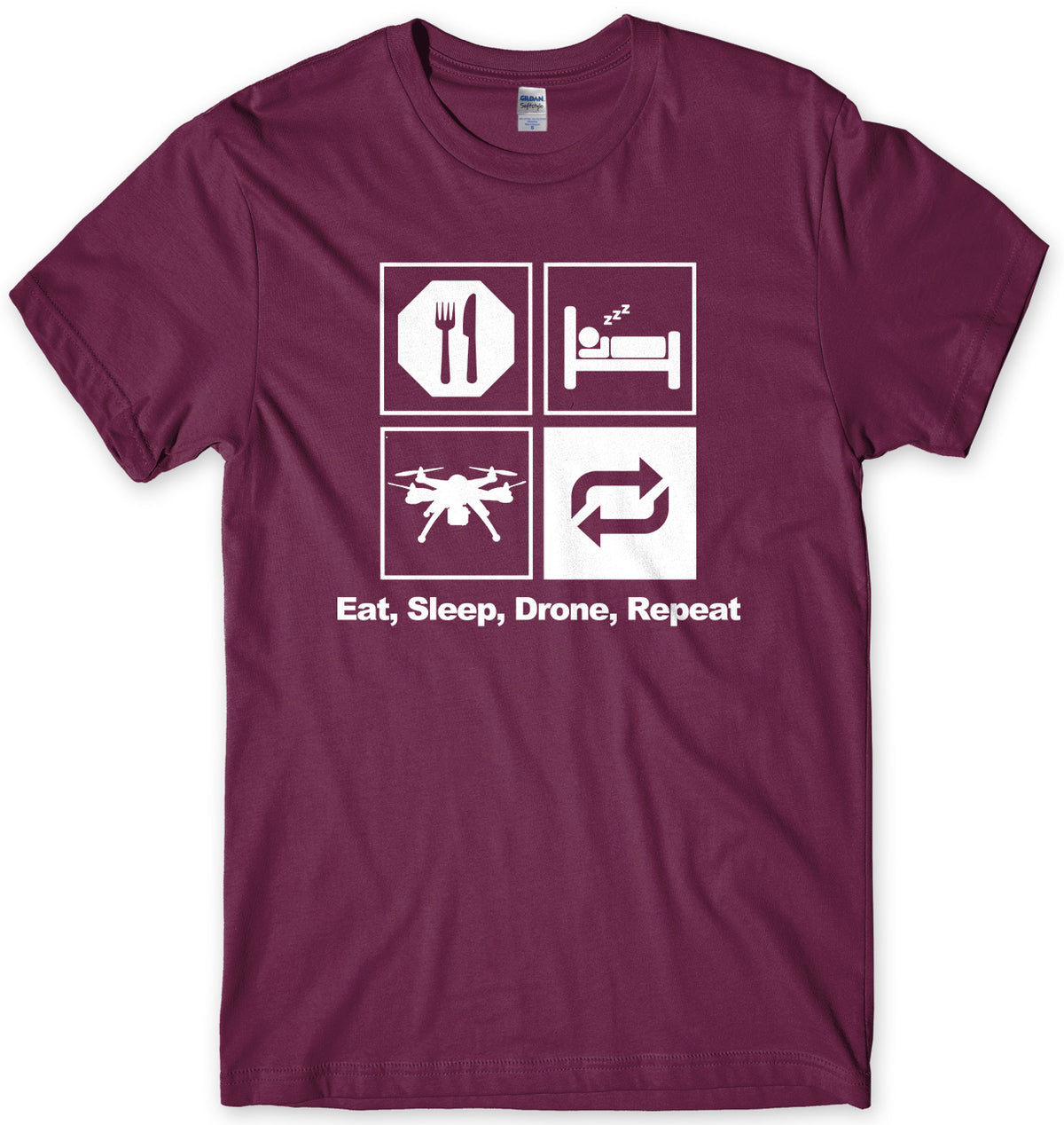 Eat Sleep Drone Repeat Man Mens Unisex T-Shirt
