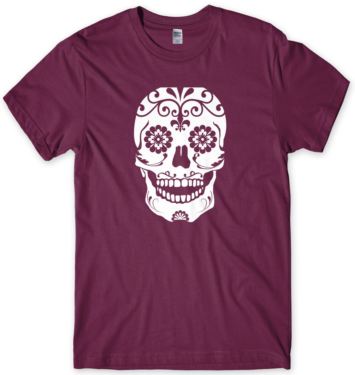Floral Skull Mens Unisex T-Shirt