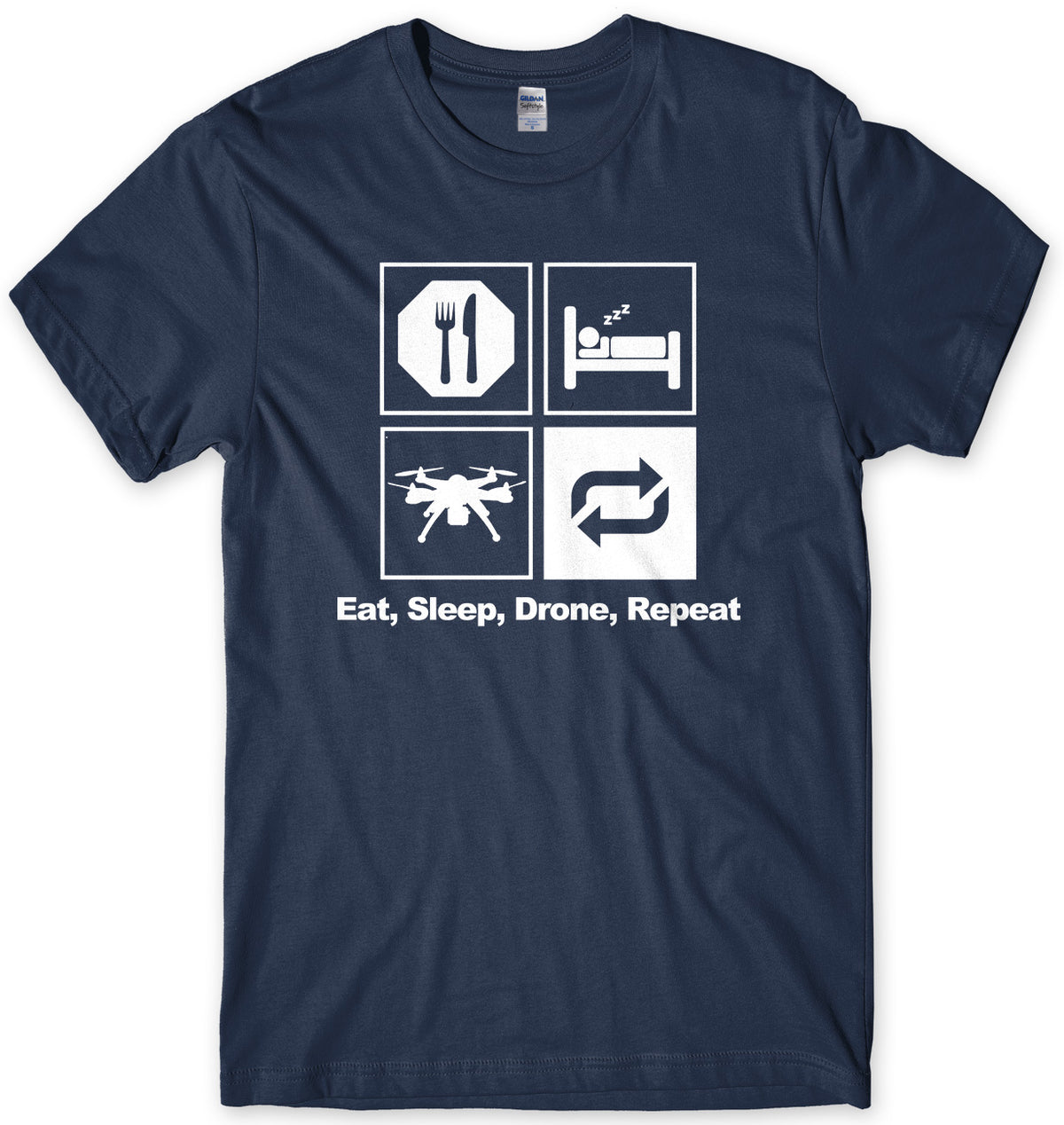 Eat Sleep Drone Repeat Man Mens Unisex T-Shirt