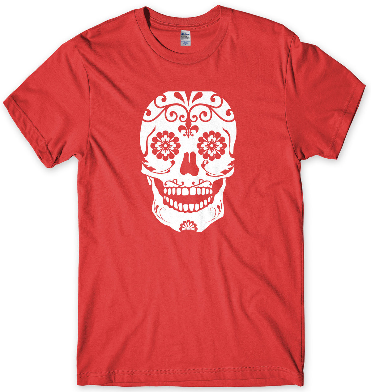 Floral Skull Mens Unisex T-Shirt
