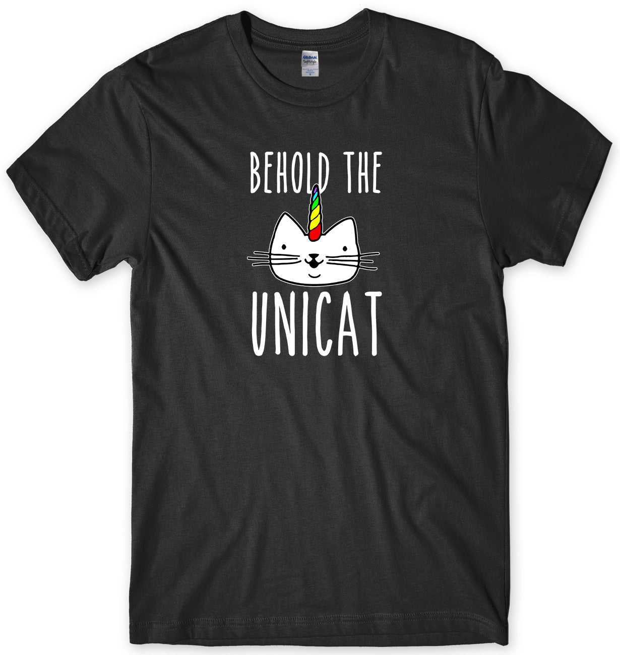 BEHOLD THE UNICAT MENS FUNNY UNISEX T-SHIRT