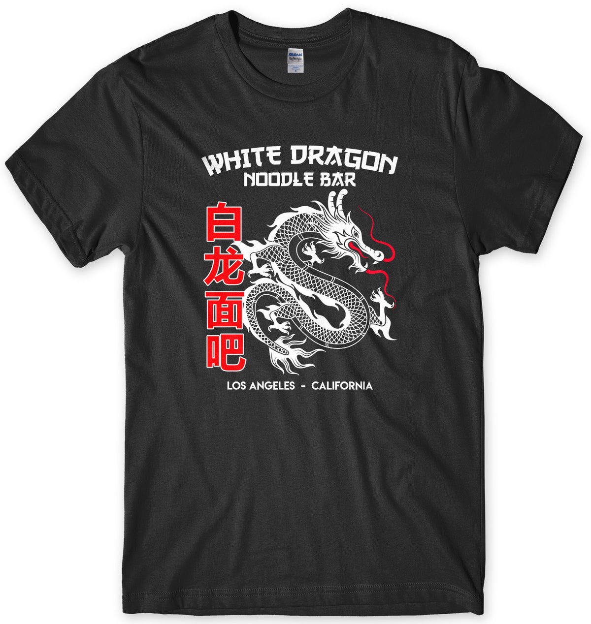 WHITE DRAGON NODDLE BAR MENS UNISEX T-SHIRT