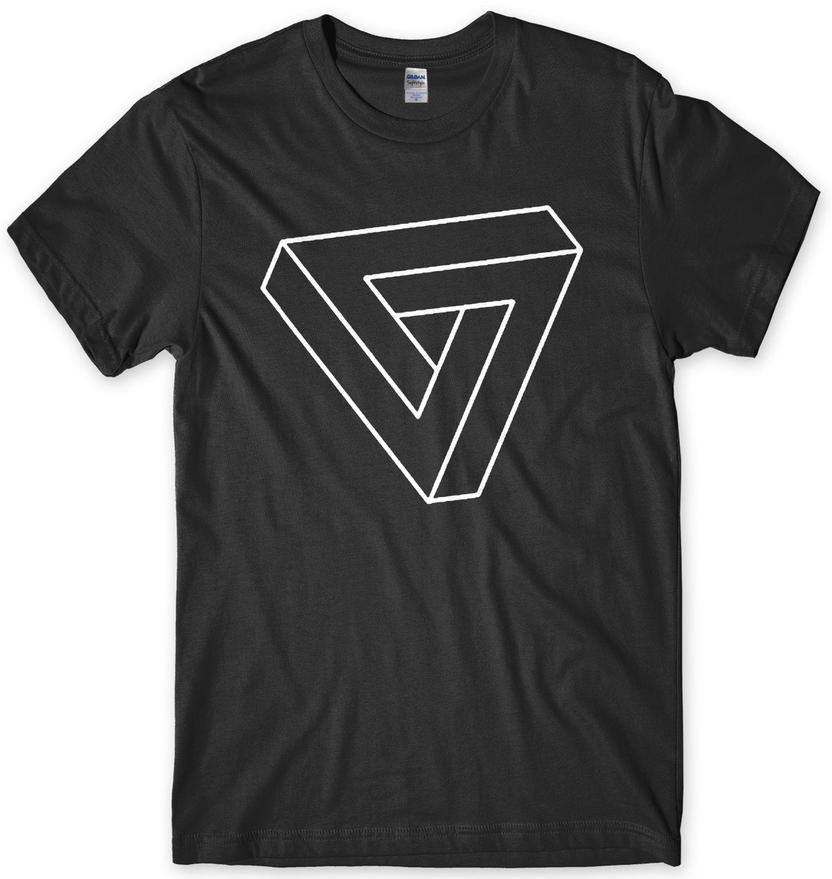 Triangle Illusion Art Mens Unisex T-Shirt