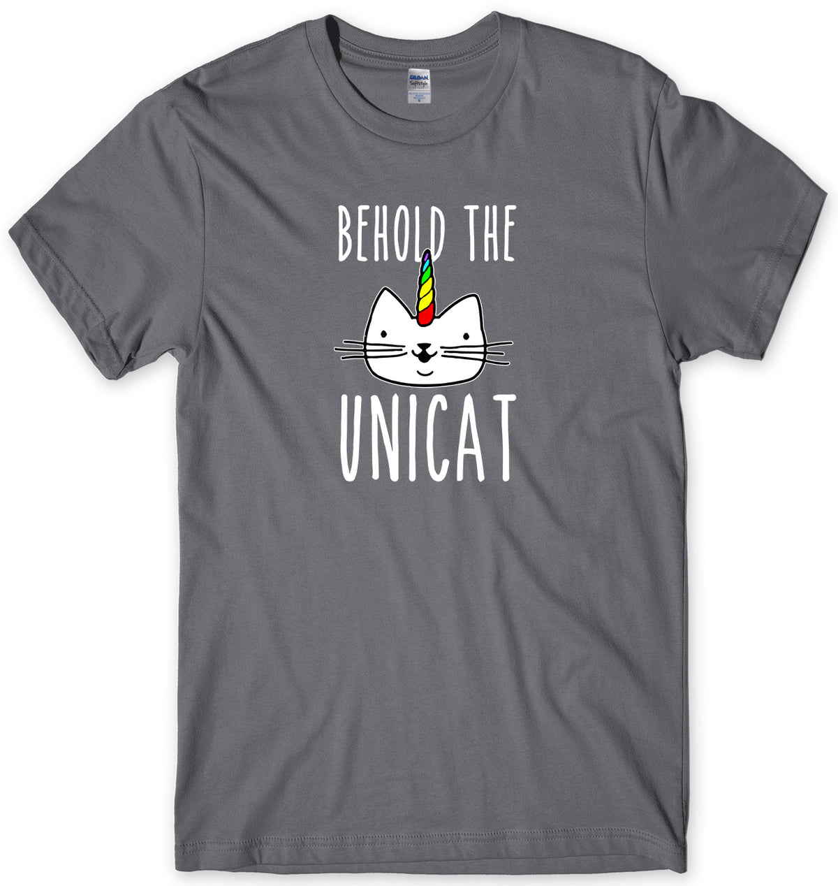 BEHOLD THE UNICAT MENS FUNNY UNISEX T-SHIRT