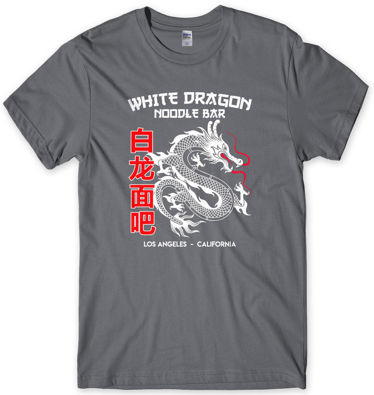 WHITE DRAGON NODDLE BAR MENS UNISEX T-SHIRT