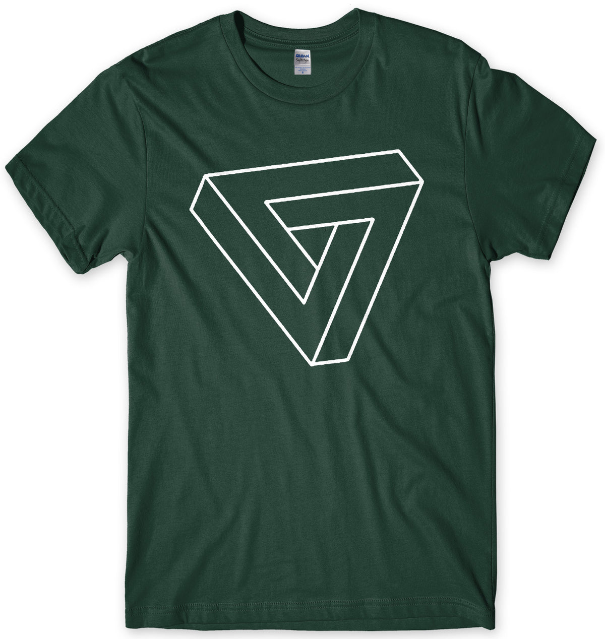Triangle Illusion Art Mens Unisex T-Shirt