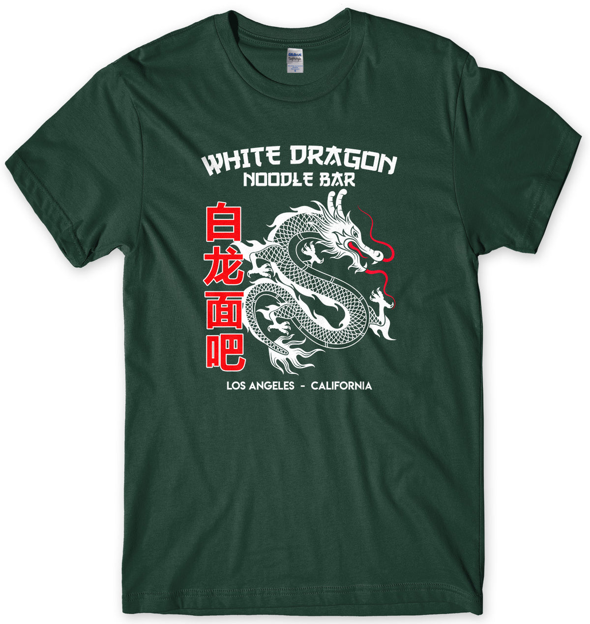 WHITE DRAGON NODDLE BAR MENS UNISEX T-SHIRT