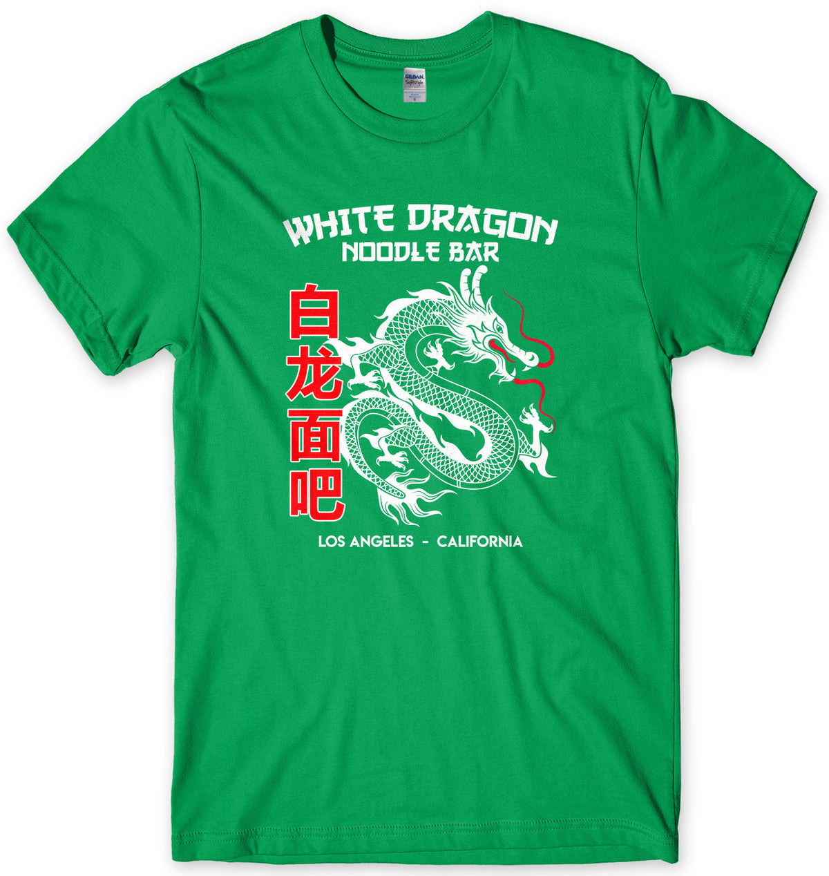 WHITE DRAGON NODDLE BAR MENS UNISEX T-SHIRT