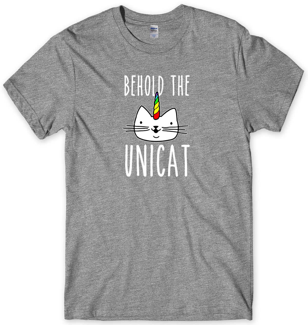 BEHOLD THE UNICAT MENS FUNNY UNISEX T-SHIRT