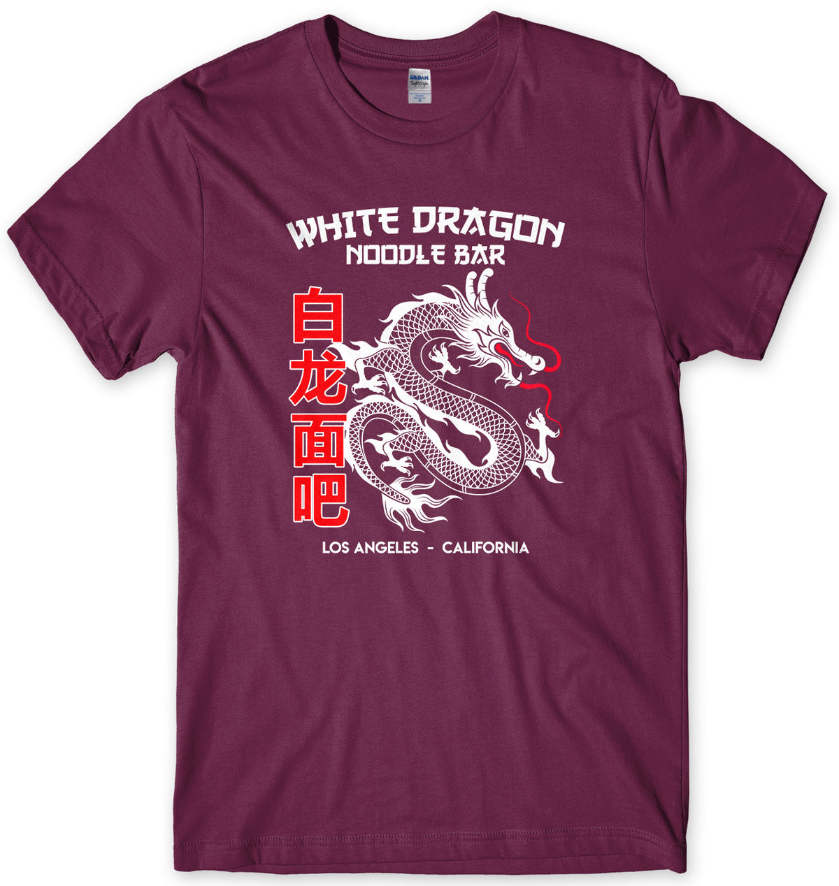 WHITE DRAGON NODDLE BAR MENS UNISEX T-SHIRT