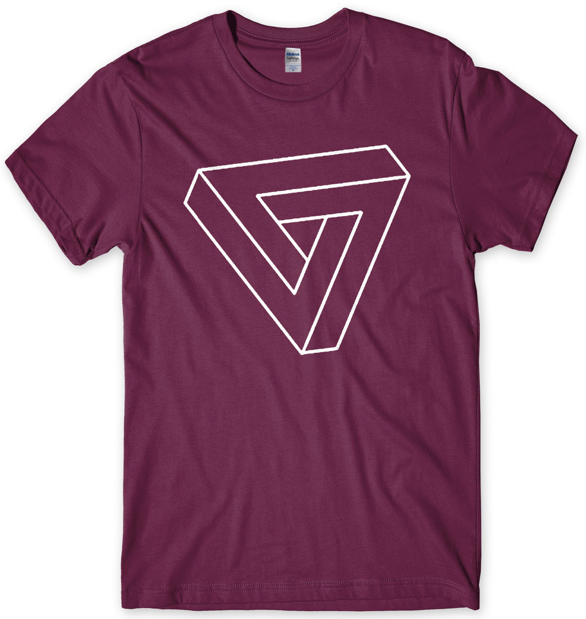 Triangle Illusion Art Mens Unisex T-Shirt