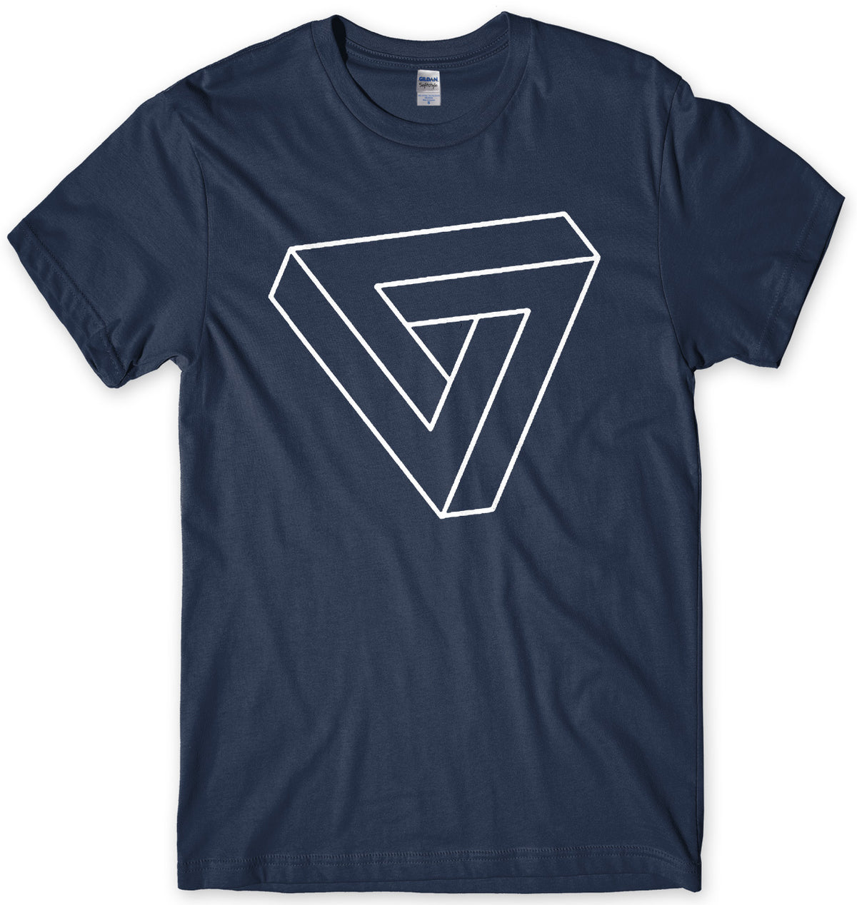Triangle Illusion Art Mens Unisex T-Shirt