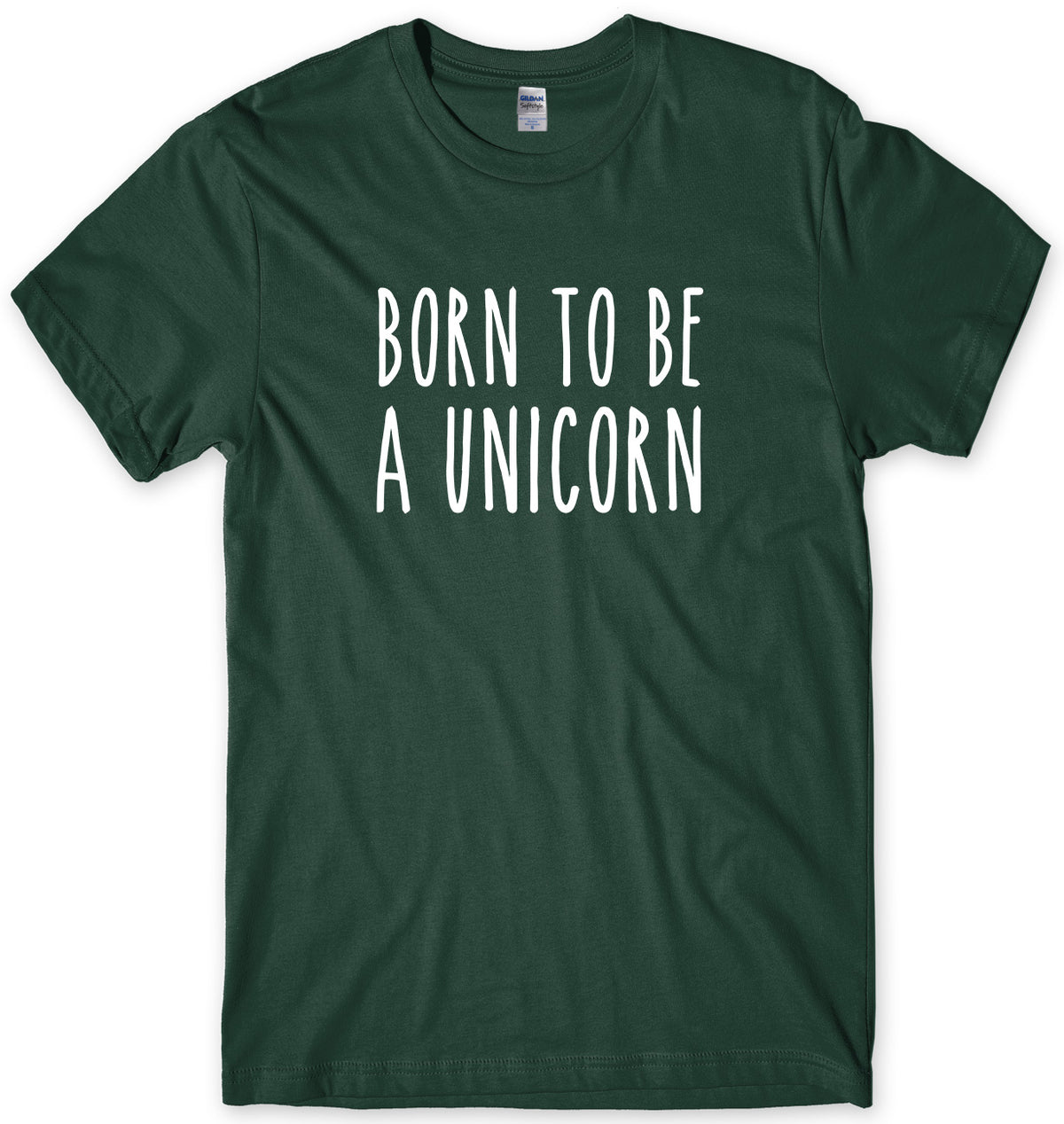 BORN TO BE A UNICORN MENS FUNNY UNISEX T-SHIRT