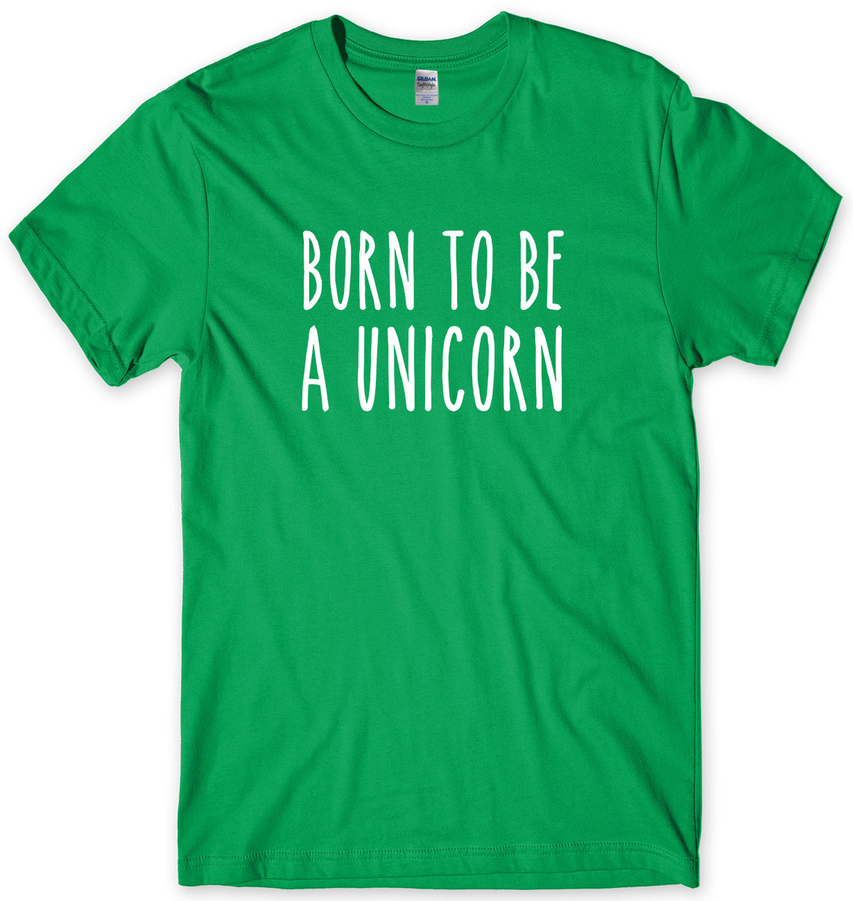 BORN TO BE A UNICORN MENS FUNNY UNISEX T-SHIRT