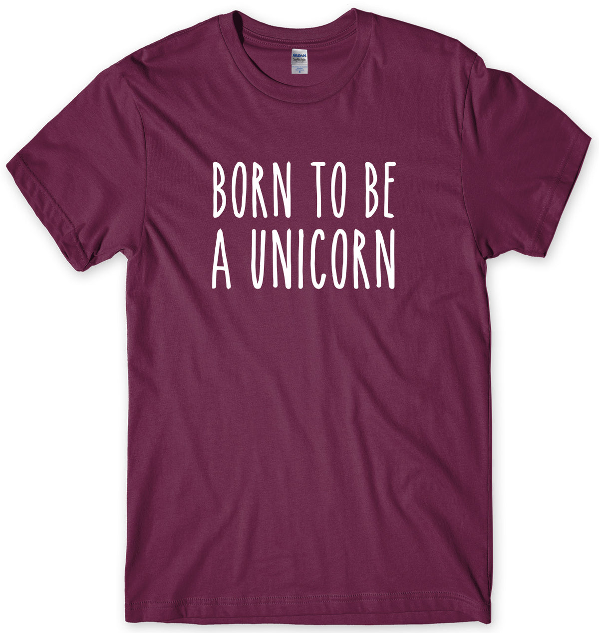 BORN TO BE A UNICORN MENS FUNNY UNISEX T-SHIRT