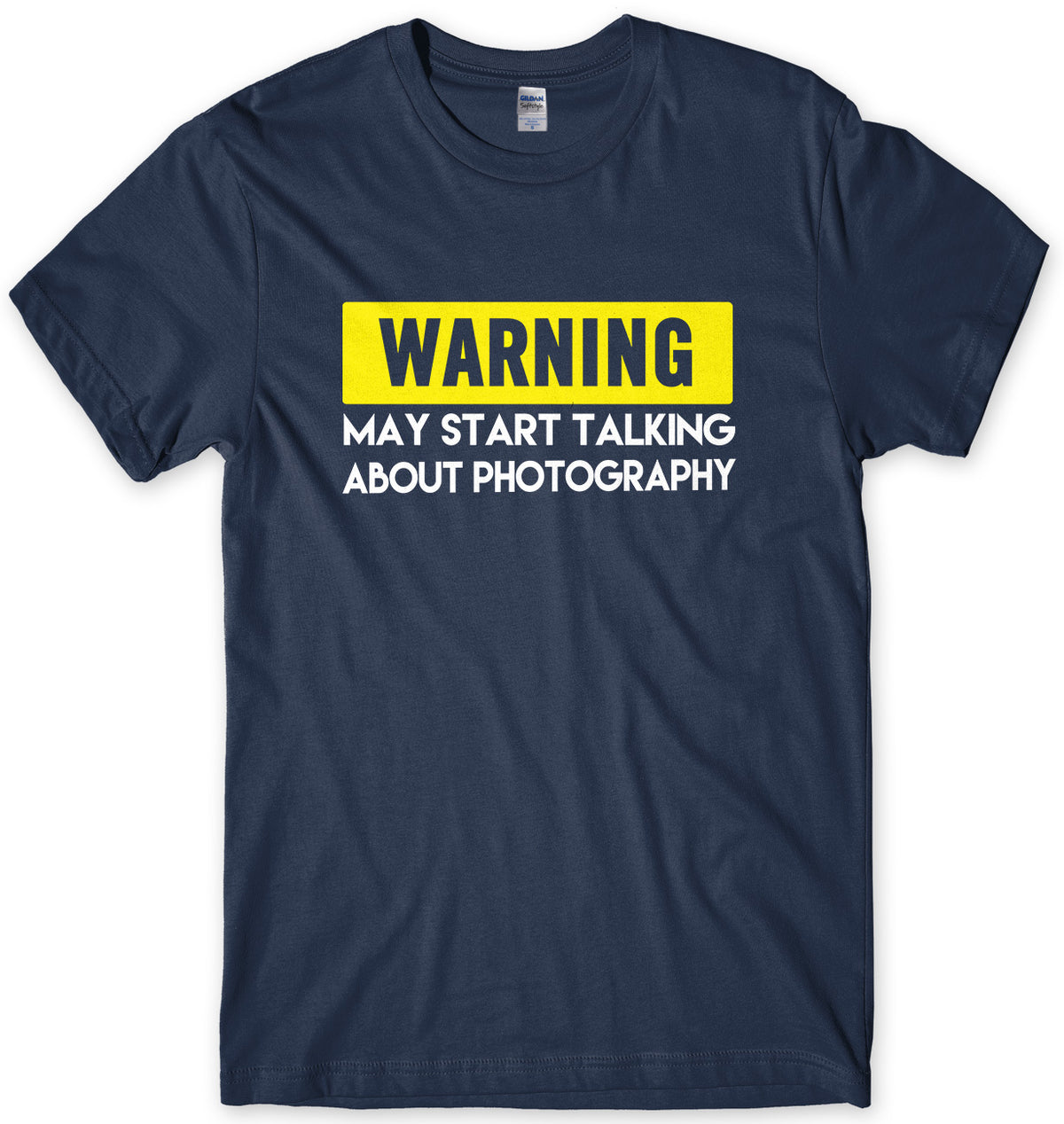 WARNING MAY START TALKING ABOUT PHOTOGRAPHY MENS FUNNY SLOGAN UNISEX T-SHIRT