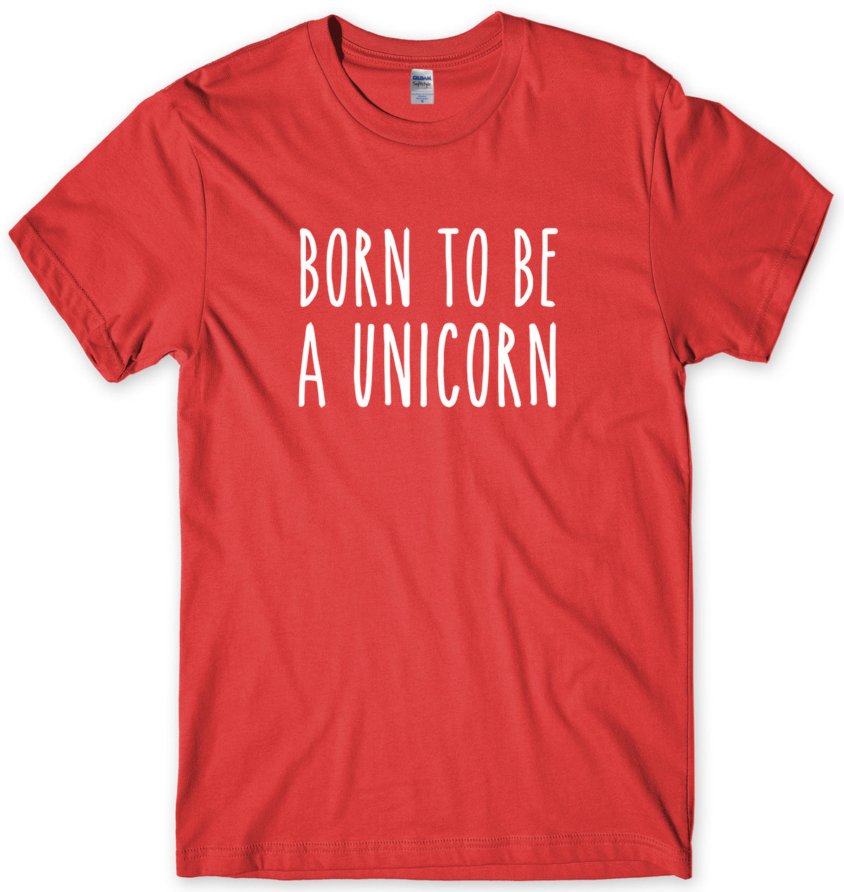 BORN TO BE A UNICORN MENS FUNNY UNISEX T-SHIRT