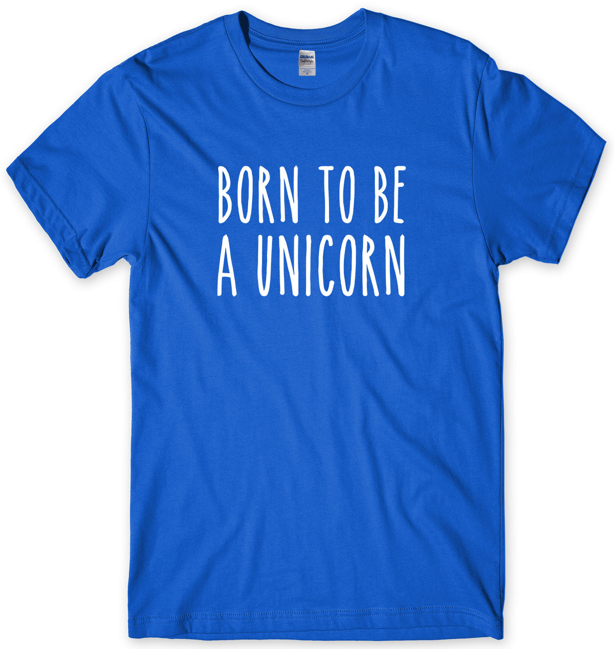 BORN TO BE A UNICORN MENS FUNNY UNISEX T-SHIRT