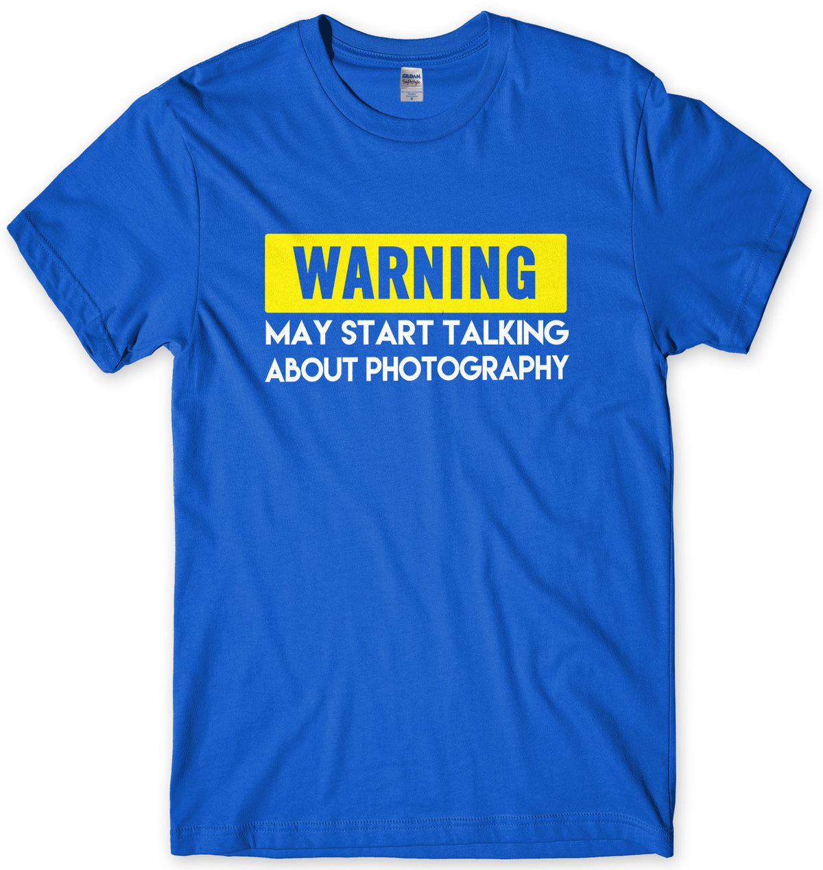 WARNING MAY START TALKING ABOUT PHOTOGRAPHY MENS FUNNY SLOGAN UNISEX T-SHIRT