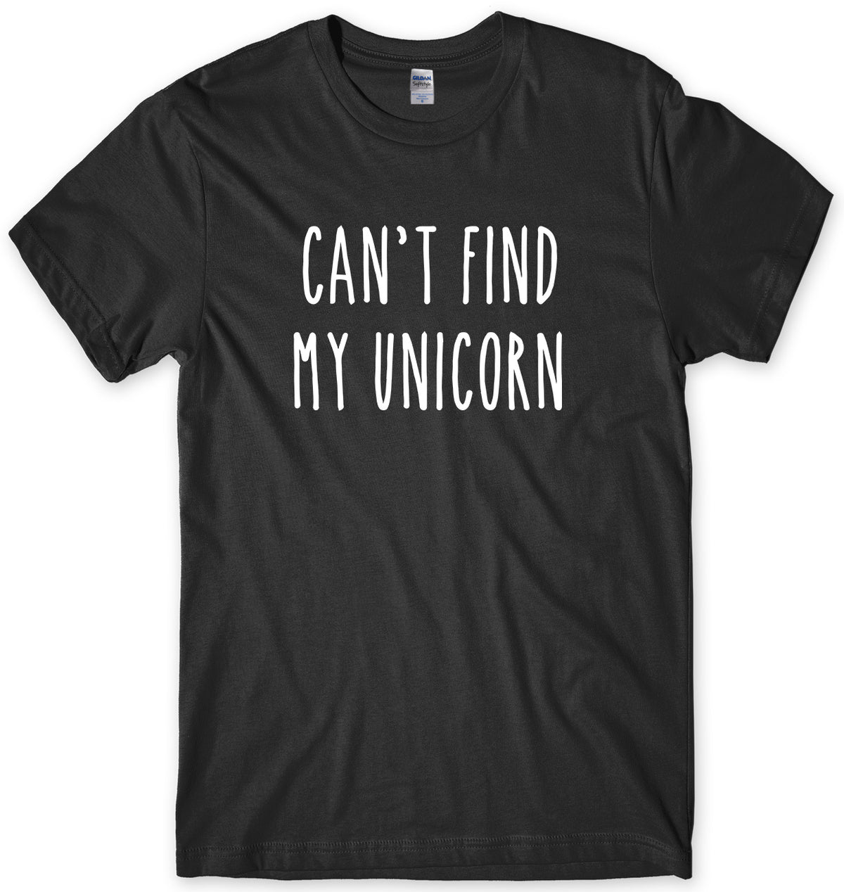 CAN&#39;T FIND MY UNICORN MENS FUNNY UNISEX T-SHIRT