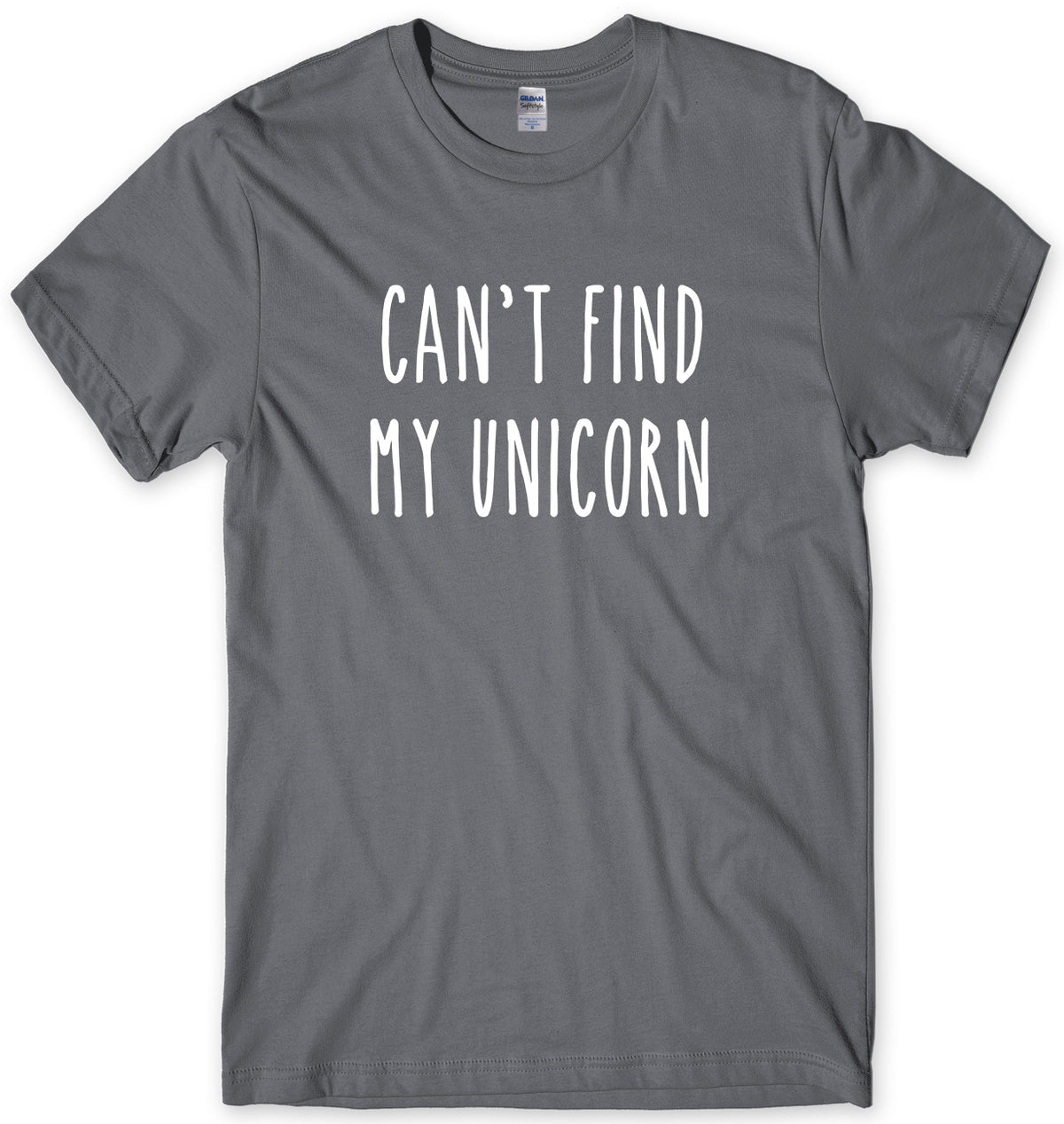 CAN&#39;T FIND MY UNICORN MENS FUNNY UNISEX T-SHIRT