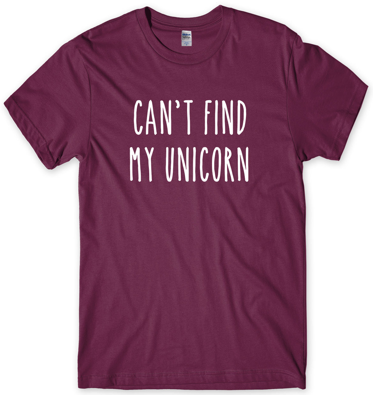 CAN&#39;T FIND MY UNICORN MENS FUNNY UNISEX T-SHIRT