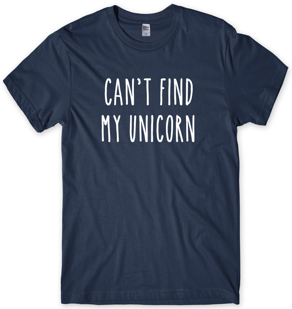 CAN&#39;T FIND MY UNICORN MENS FUNNY UNISEX T-SHIRT