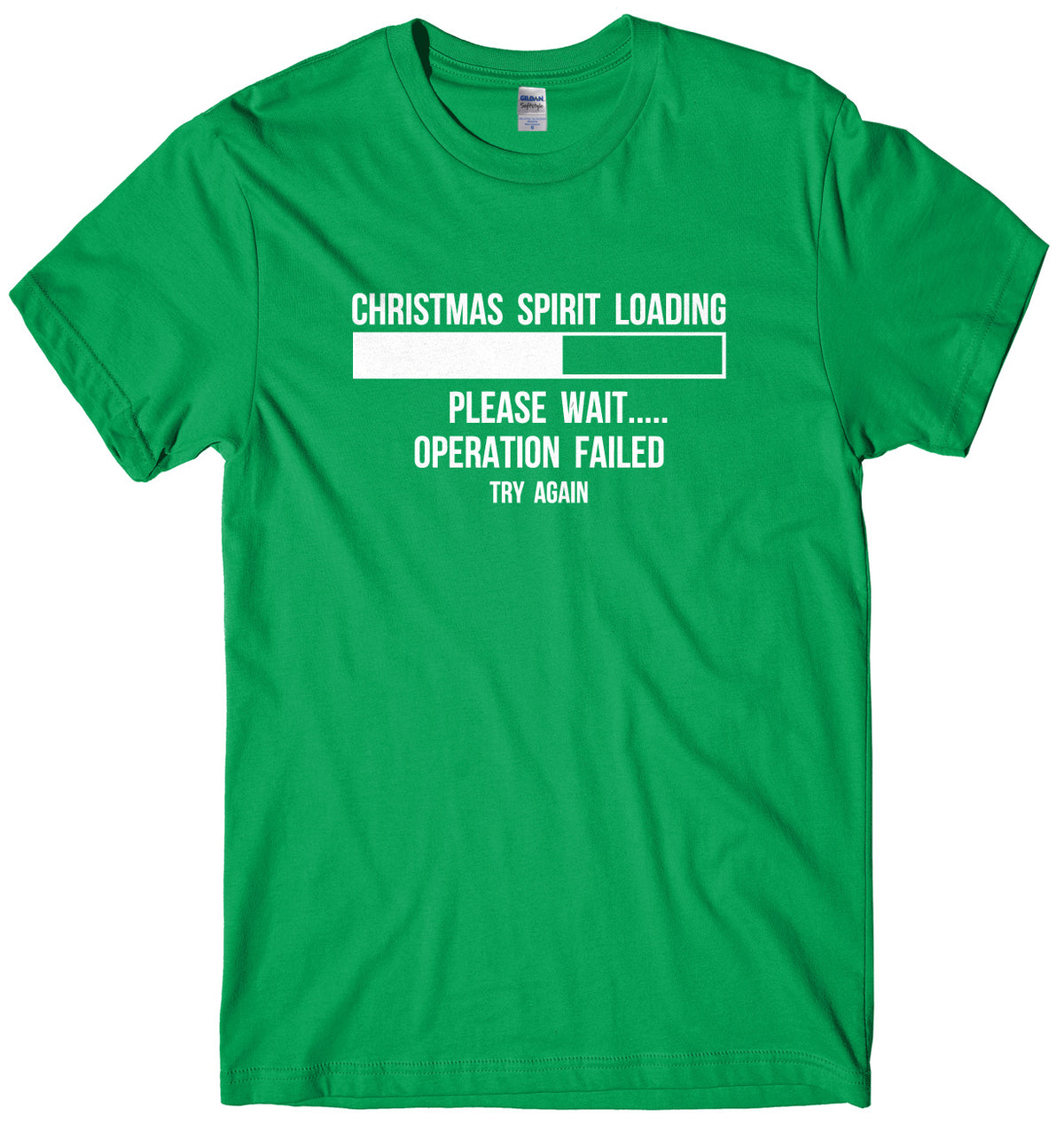 Christmas Spirit Loading Please Wait.... Mens Unisex Christmas T-Shirt
