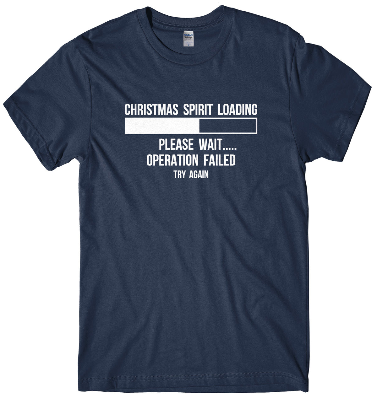Christmas Spirit Loading Please Wait.... Mens Unisex Christmas T-Shirt