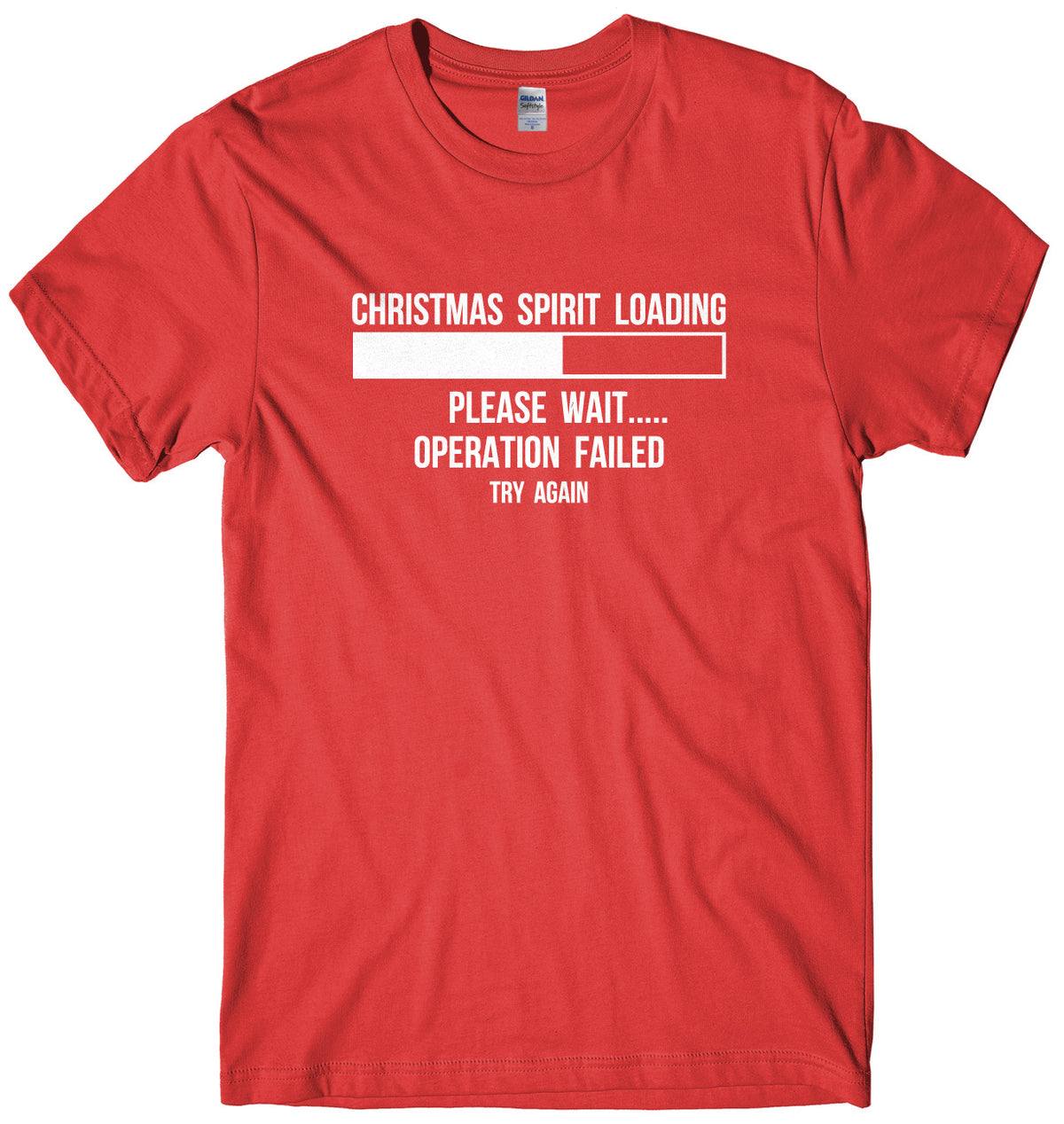 Christmas Spirit Loading Please Wait.... Mens Unisex Christmas T-Shirt