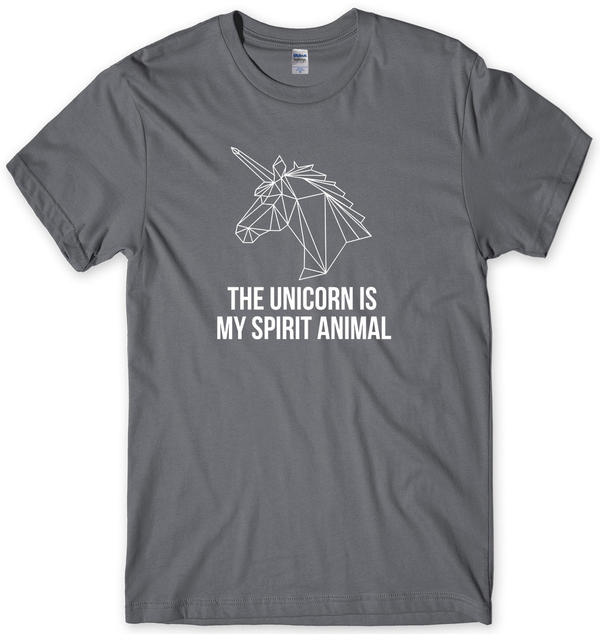 THE UNICORN IS MY SPIRIT ANIMAL MENS FUNNY UNISEX T-SHIRT