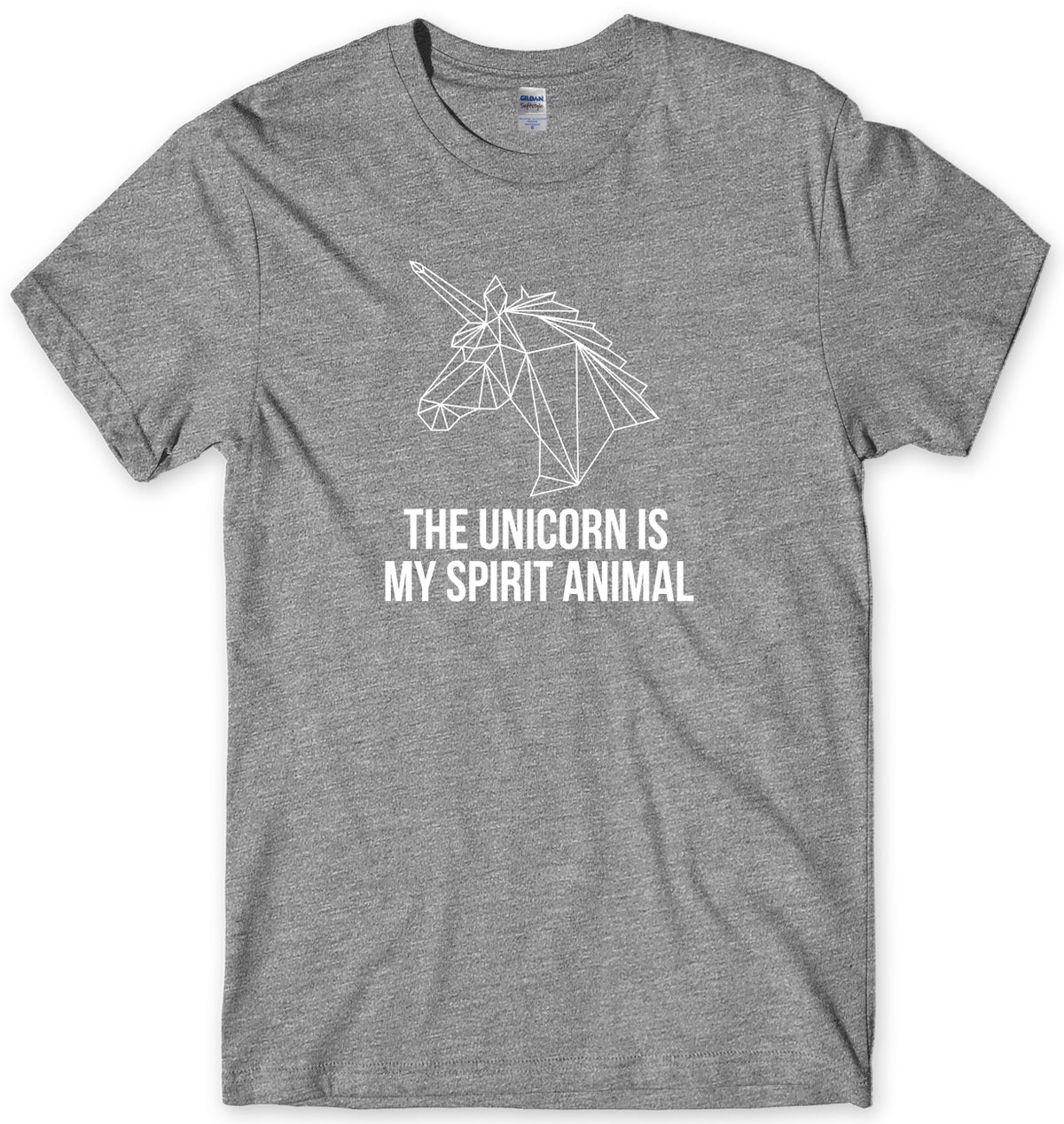 THE UNICORN IS MY SPIRIT ANIMAL MENS FUNNY UNISEX T-SHIRT