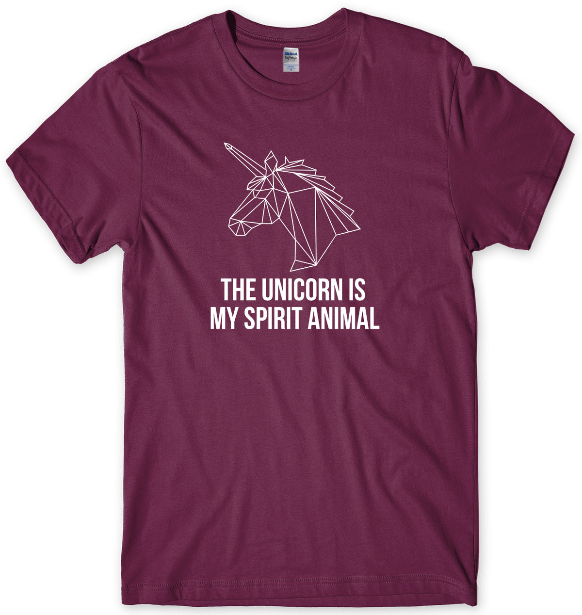 THE UNICORN IS MY SPIRIT ANIMAL MENS FUNNY UNISEX T-SHIRT
