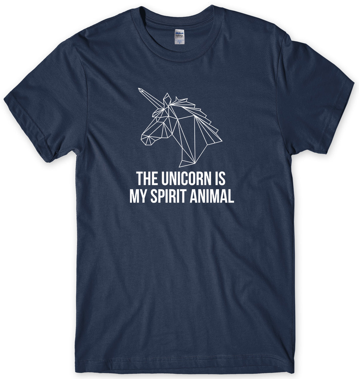 THE UNICORN IS MY SPIRIT ANIMAL MENS FUNNY UNISEX T-SHIRT