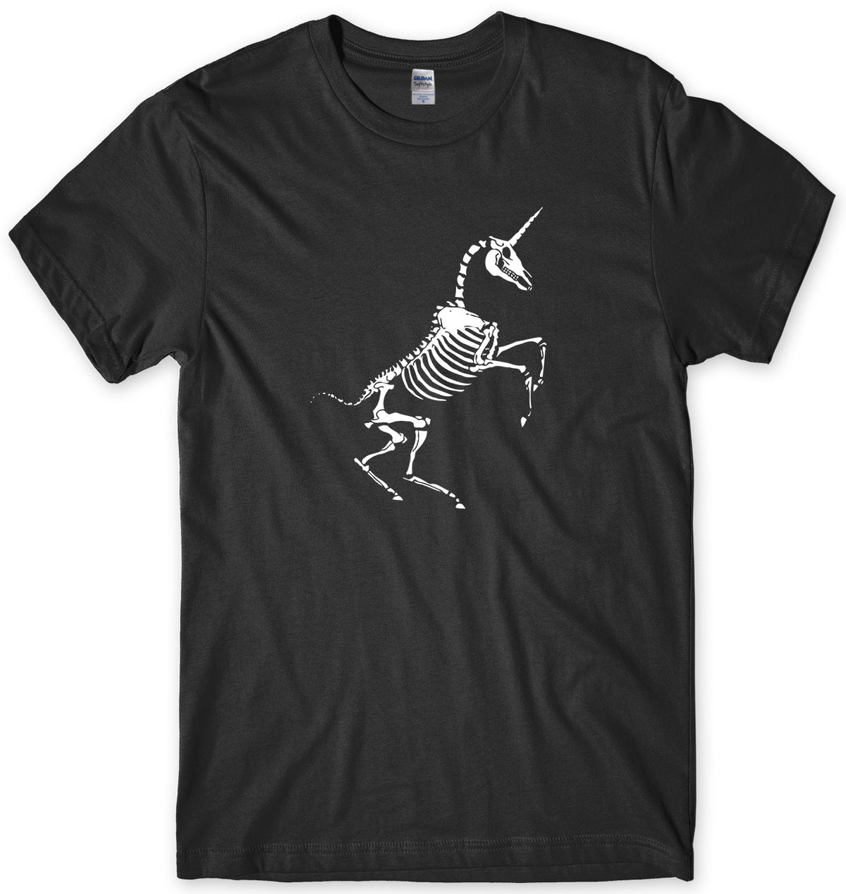 UNICORN SKELETON BONES MENS FUNNY UNISEX T-SHIRT