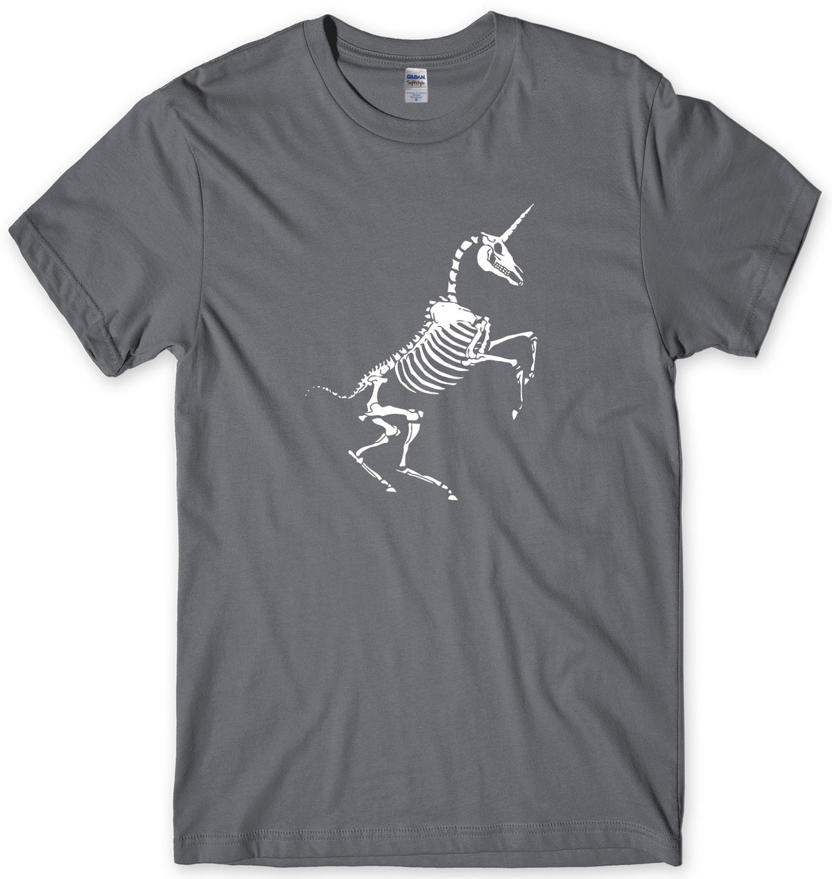 UNICORN SKELETON BONES MENS FUNNY UNISEX T-SHIRT