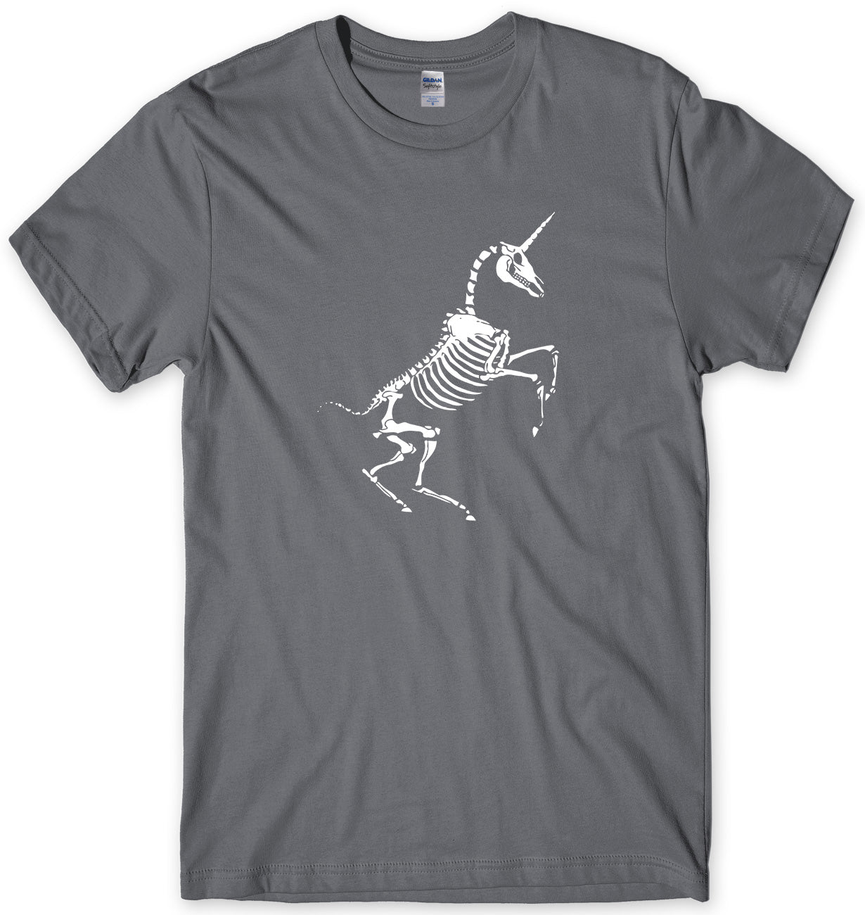 UNICORN SKELETON BONES MENS FUNNY UNISEX T-SHIRT