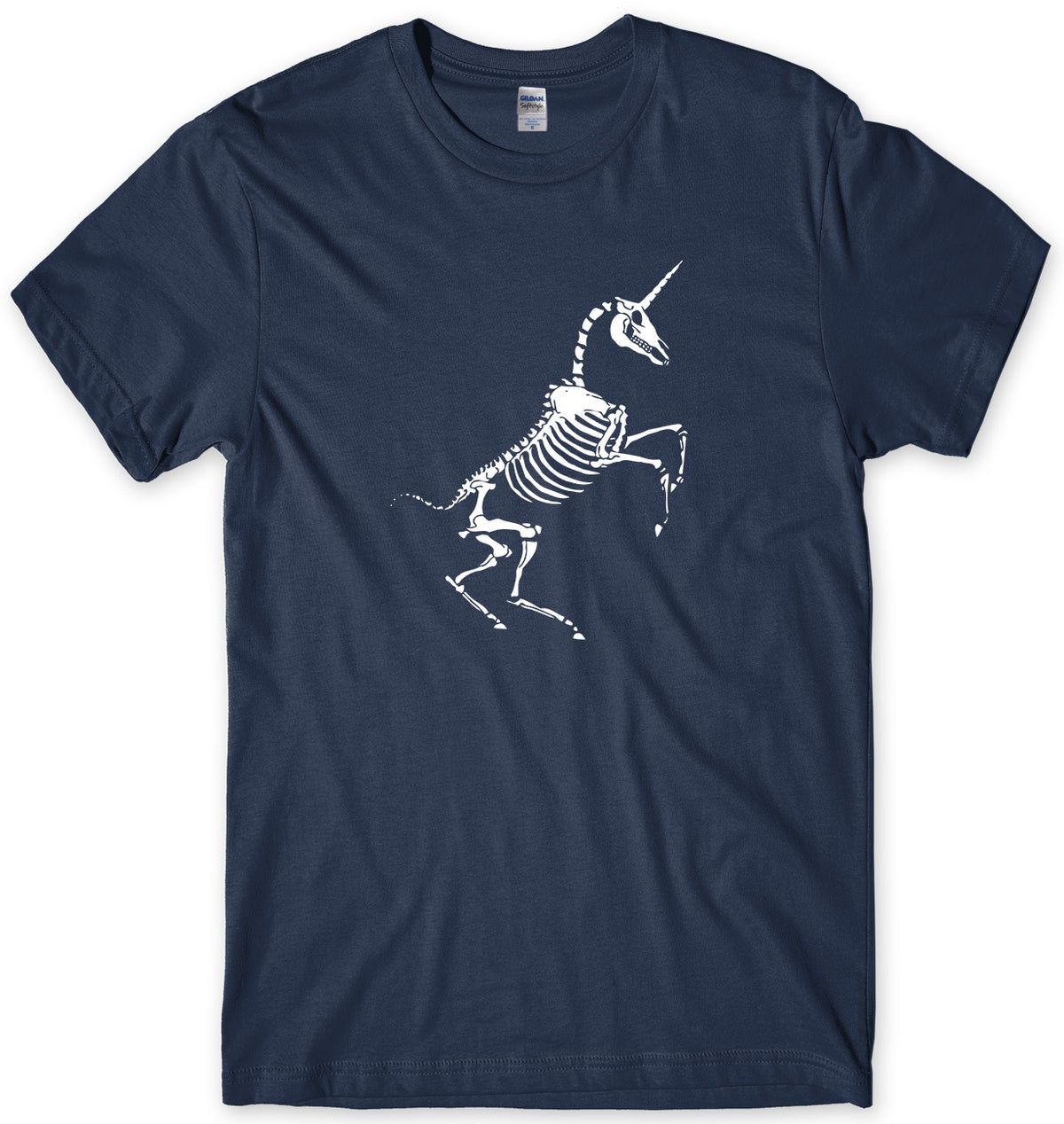 UNICORN SKELETON BONES MENS FUNNY UNISEX T-SHIRT