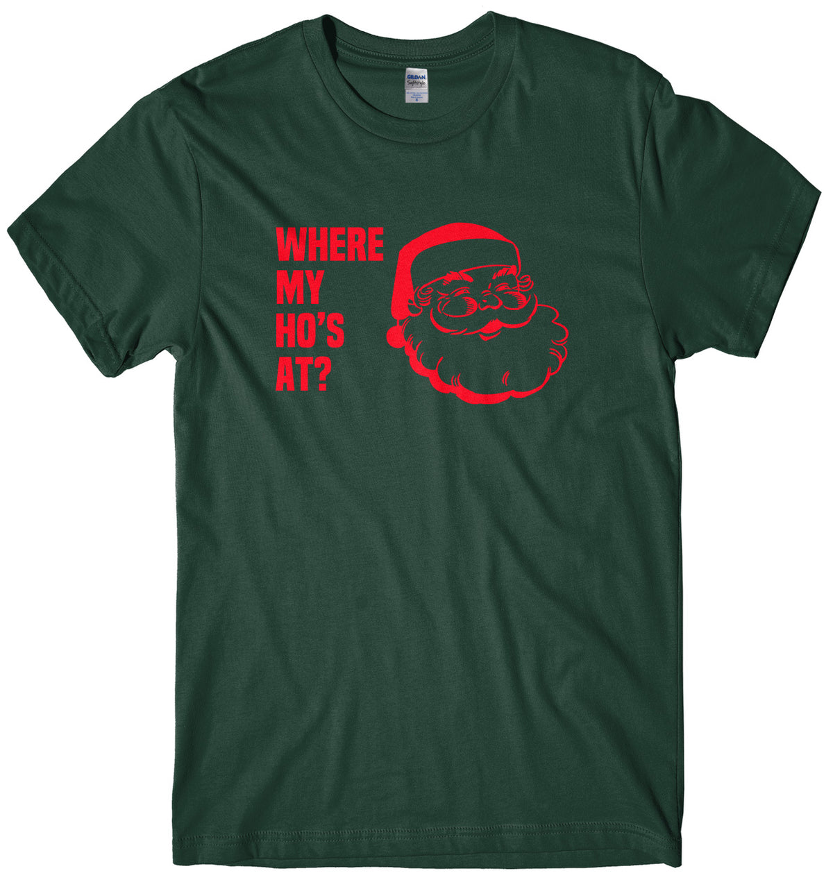 Where My Ho&#39;s At? Mens Unisex Christmas T-Shirt