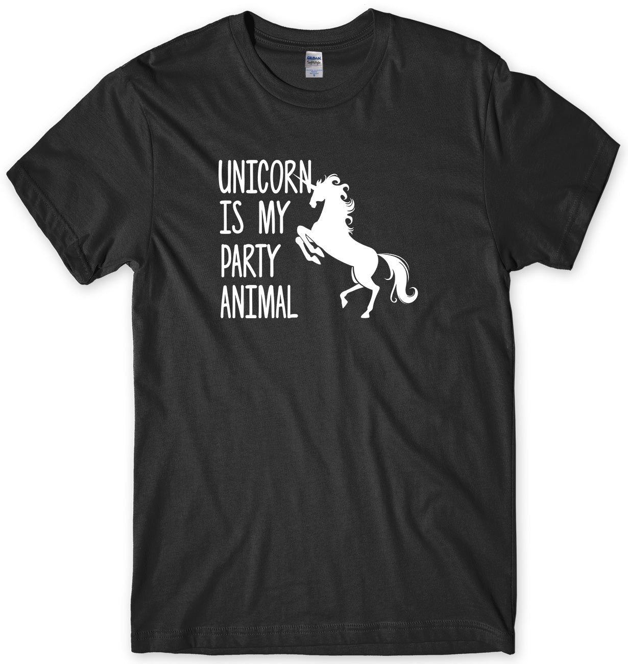 UNICORN IS MY PARTY ANIMAL MENS FUNNY UNISEX T-SHIRT