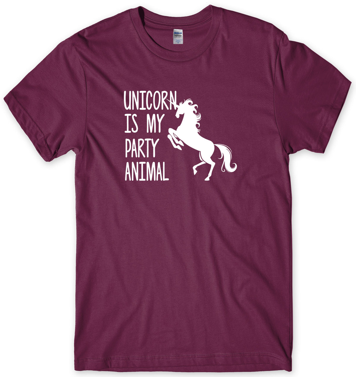 UNICORN IS MY PARTY ANIMAL MENS FUNNY UNISEX T-SHIRT