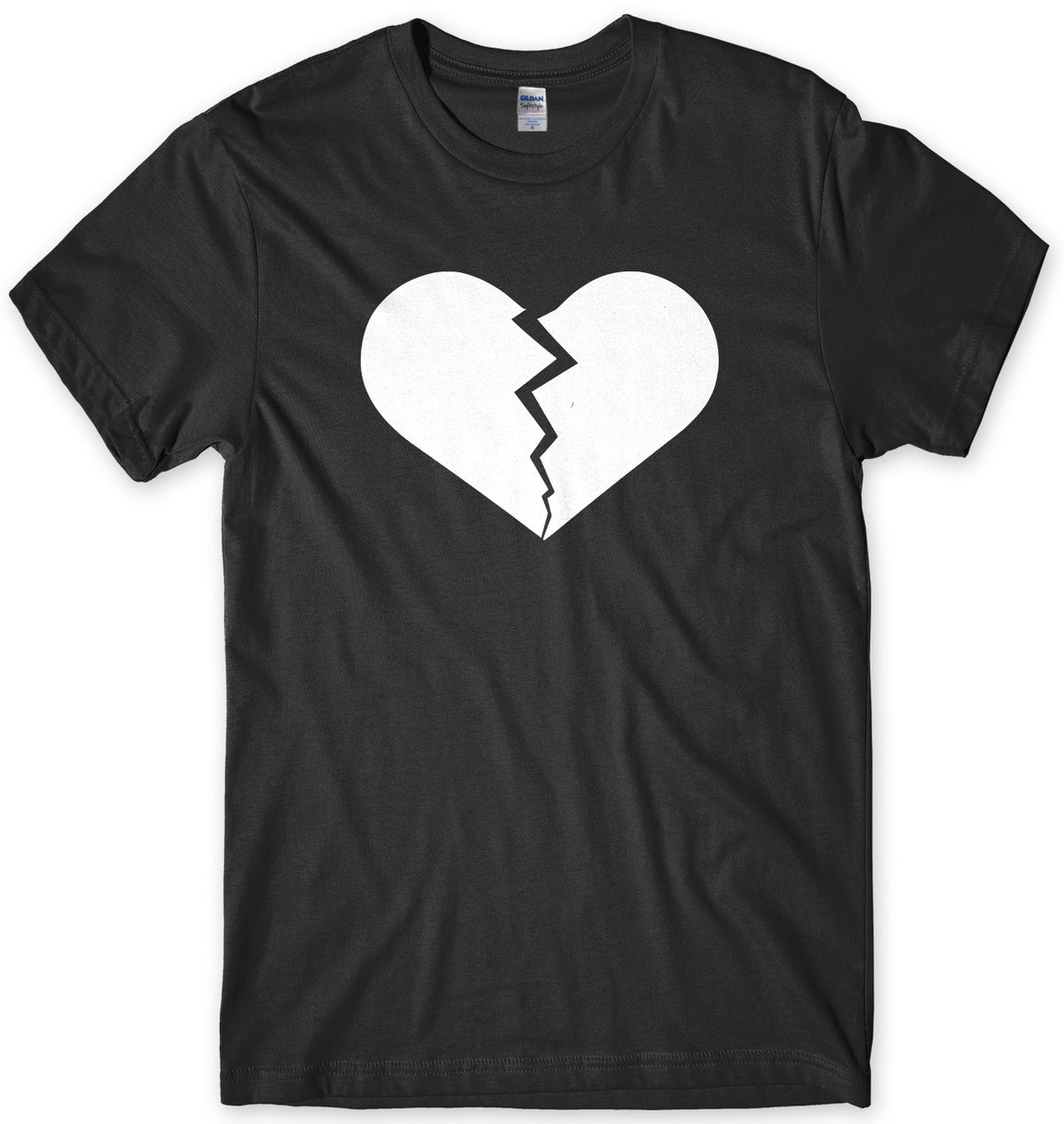 Heartbroken Love Heart Mens Unisex T-Shirt