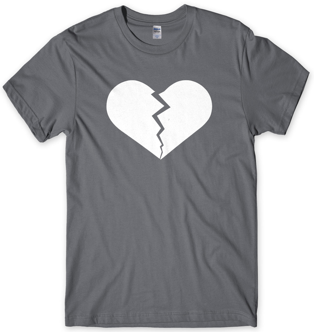 Heartbroken Love Heart Mens Unisex T-Shirt