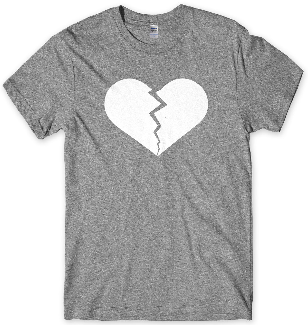 Heartbroken Love Heart Mens Unisex T-Shirt